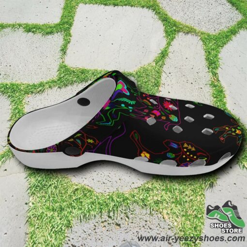 Neon Floral Buffalo Muddies Unisex Crocs Shoes