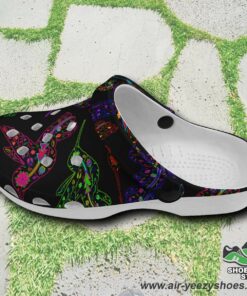 neon floral hummingbird muddies unisex crocs shoes 2 zw3ont