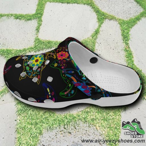 Neon Floral Turtle Muddies Unisex Crocs Shoes