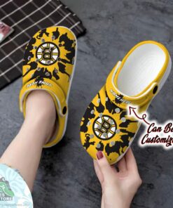 personalized boston bruins color splash hockey crocs shoes 2 rofdjy