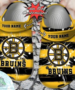 personalized boston bruins spoon graphics watercolour hockey crocs shoes 1 tv57lk