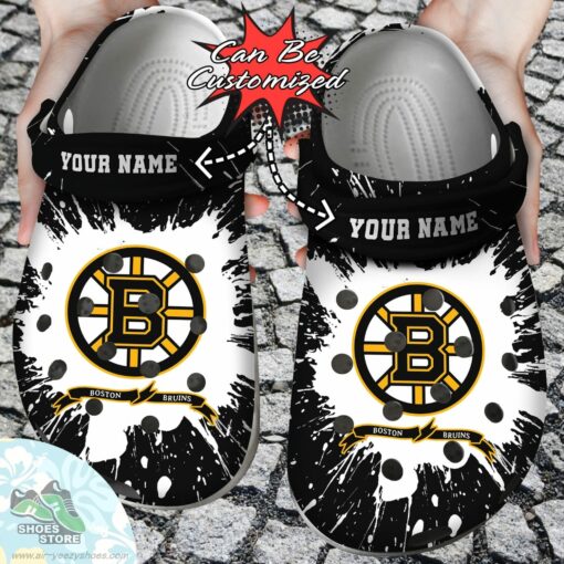Personalized Boston Bruins Team Clog Shoes, Hockey Crocs Shoes