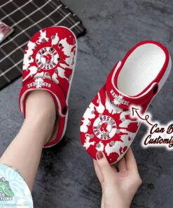 personalized boston red sox color splash baseball crocs shoes 2 kysuci