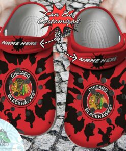 personalized chicago blackhawks color splash hockey crocs shoes 1 iszety