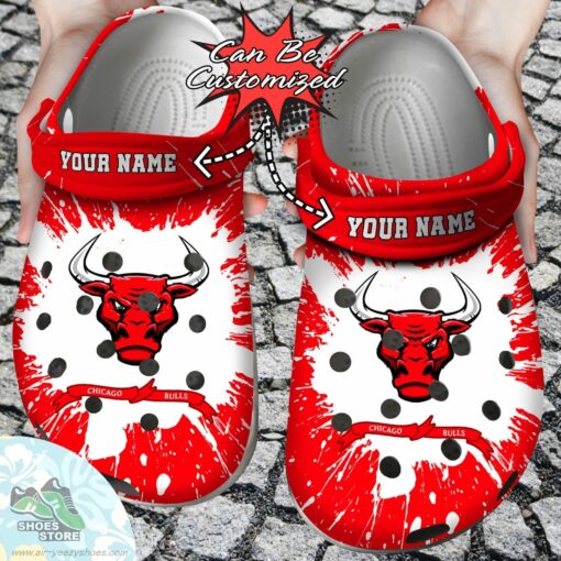 Personalized Chicago Bulls Team Clog Shoes, Basketball Crocs Shoes