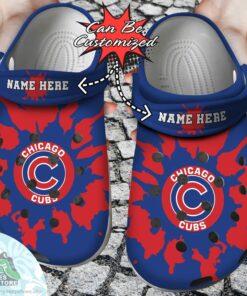 personalized chicago cubs color splash baseball crocs shoes 1 ey8jee