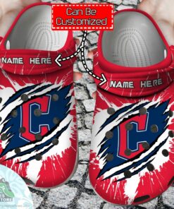 personalized cleveland guardians ripped claw baseball crocs shoes 1 zpzcbf