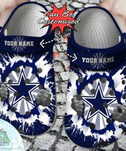 personalized dallas cowboys hands ripping light football crocs shoes 1 pxsdn5