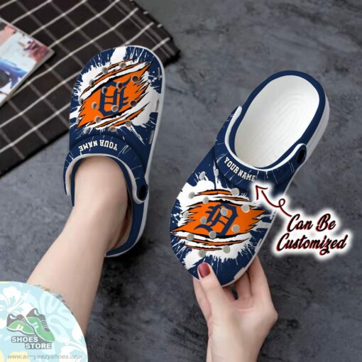 Personalized Detroit Tigers Ripped Claw Clog Shoes, Baseball Crocs  Shoes