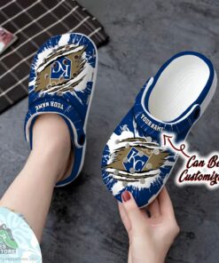 personalized kansas city royals ripped claw baseball crocs shoes 2 xfqxn3