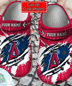 personalized los angeles angels ripped claw baseball crocs shoes 1 uqcrz1