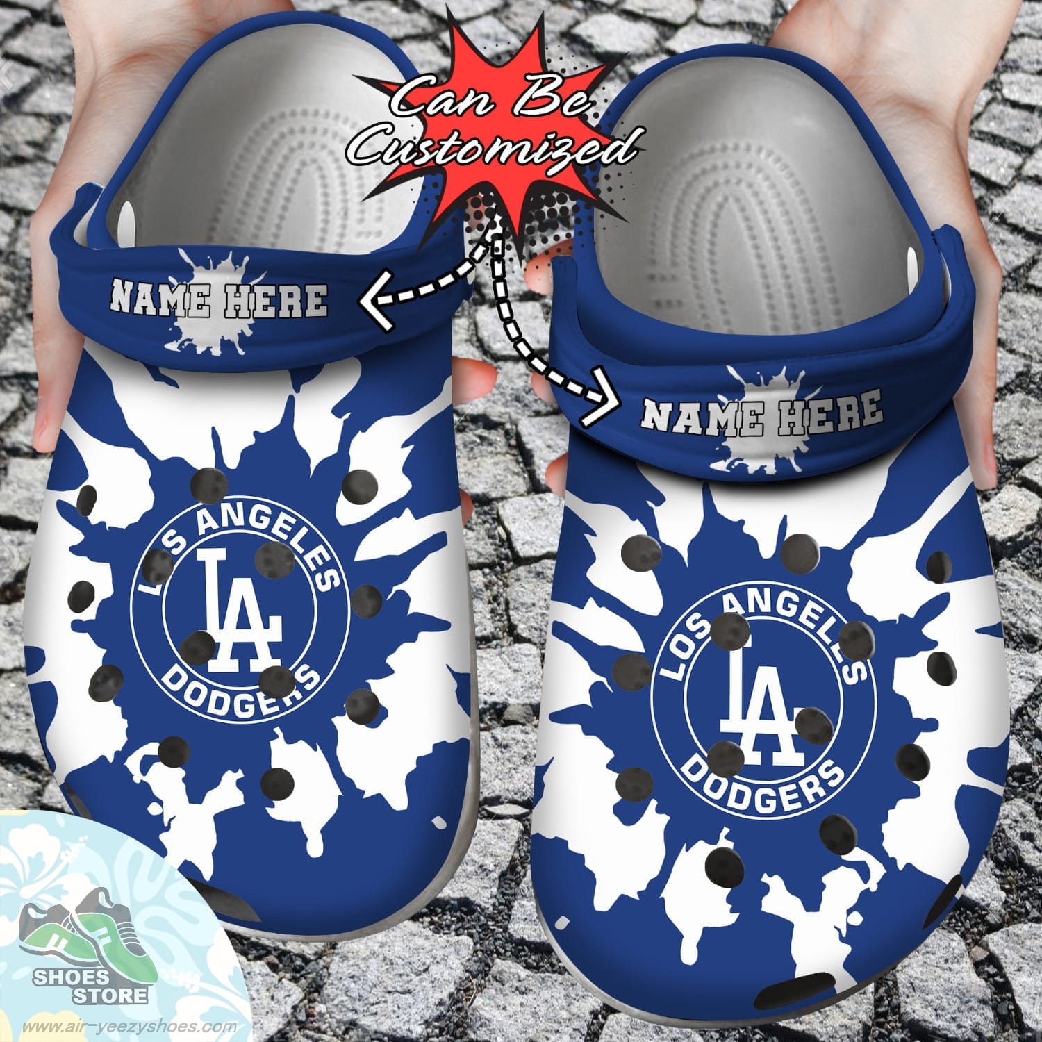 Personalized Los Angeles Dodgers Color Splash Clog Shoes Baseball Crocs  Shoes