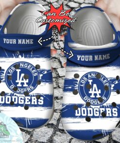 personalized los angeles dodgers spoon graphics watercolour baseball crocs shoes 1 revbs0