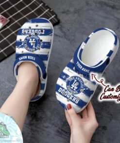 personalized los angeles dodgers spoon graphics watercolour baseball crocs shoes 2 kffzyn