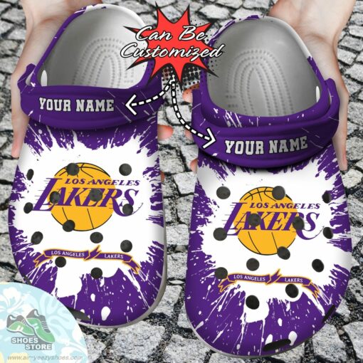 Personalized Los Angeles Lakers Team Clog Shoes, Basketball Crocs Shoes