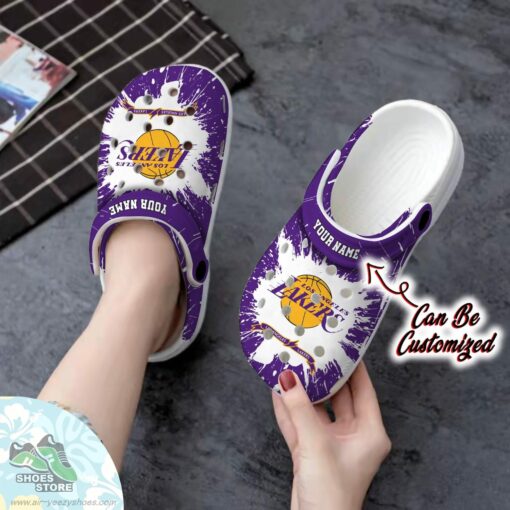 Personalized Los Angeles Lakers Team Clog Shoes, Basketball Crocs Shoes