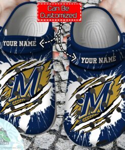 personalized milwaukee brewers ripped claw baseball crocs shoes 1 vemthv