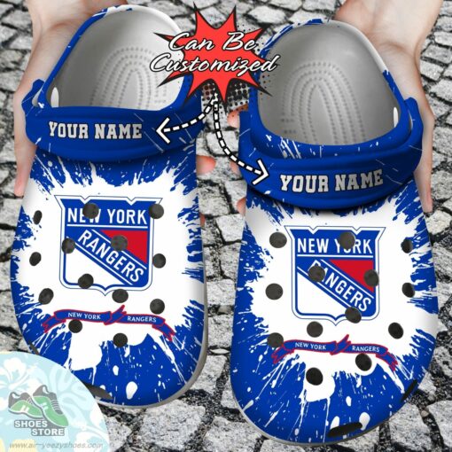 Personalized New York Rangers Team Clog Shoes, Hockey Crocs Shoes