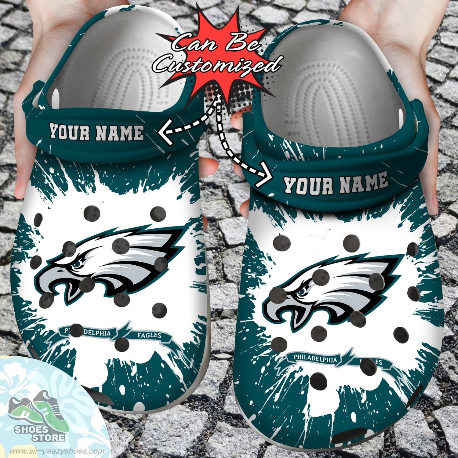 Personalized Philadelphia Eagles Team Clog Shoes Football Crocs Shoes
