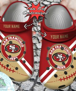 personalized san francisco 49ers football team rugby football custom crocs shoes 1 cthxxh