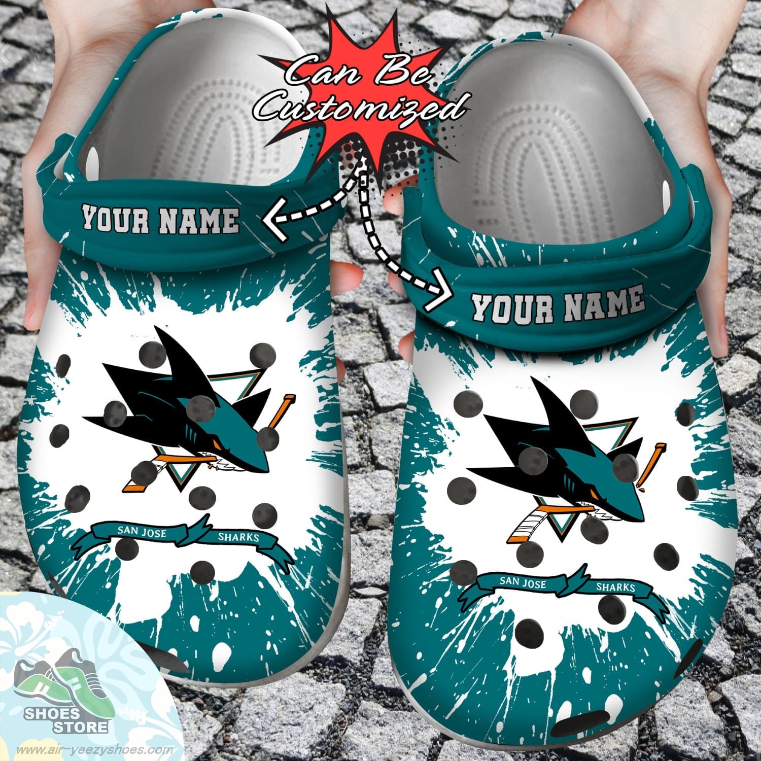 Personalized San Jose Sharks Team Clog Shoes Hockey Crocs Shoes