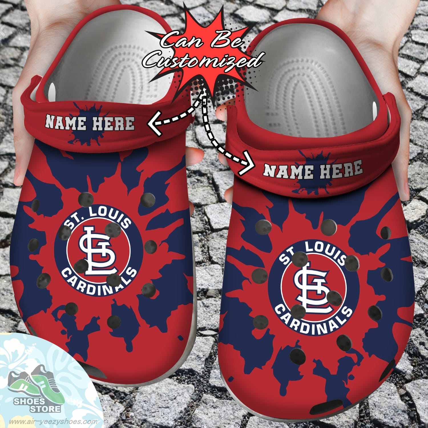 Personalized St Louis Cardinals Color Splash Clog Shoes Baseball Crocs  Shoes