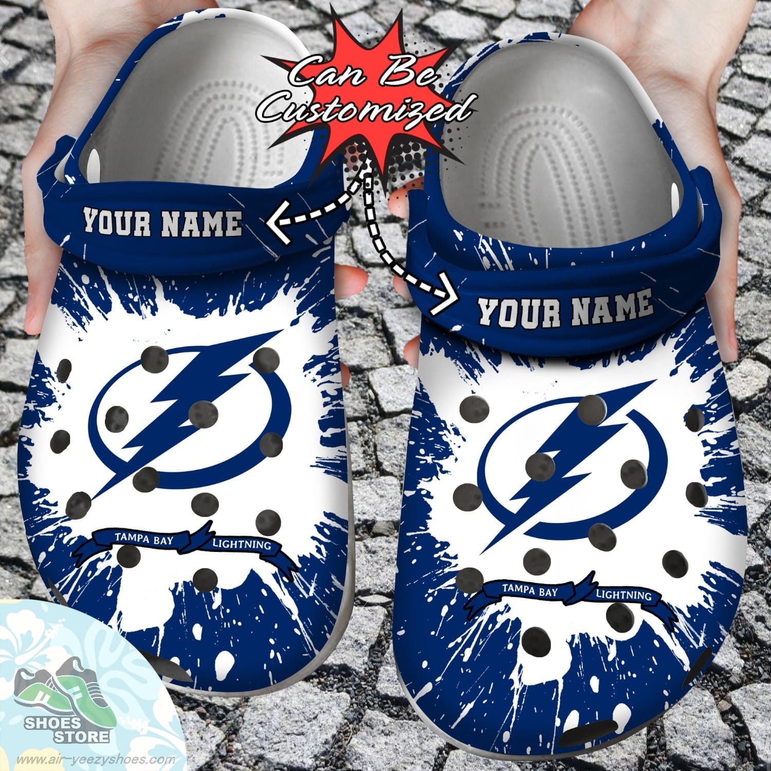 Personalized Tampa Bay Lightning Team Clog Shoes Hockey Crocs Shoes