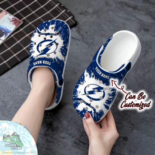 Personalized Tampa Bay Lightning Team Clog Shoes, Hockey Crocs Shoes