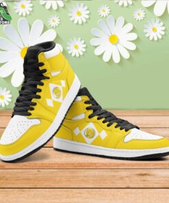 power rangers yellow mid 1 basketball shoes gift for anime fan 4 nfblra