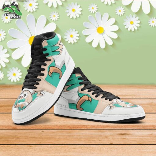 Rowlet Pokemon Mid 1 Basketball Shoes, Gift for Anime Fan