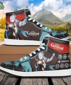 Shenhe JD Air Force Sneakers, Anime Shoes for Genshin Impact Fans