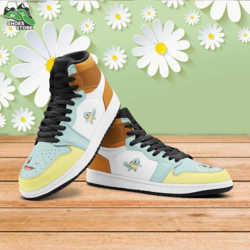 Squirtle Pokemon Mid 1 Basketball Shoes, Gift for Anime Fan