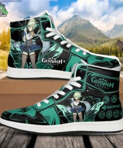 Sucrose Skill JD Air Force Sneakers, Anime Shoes for Genshin Impact Fans