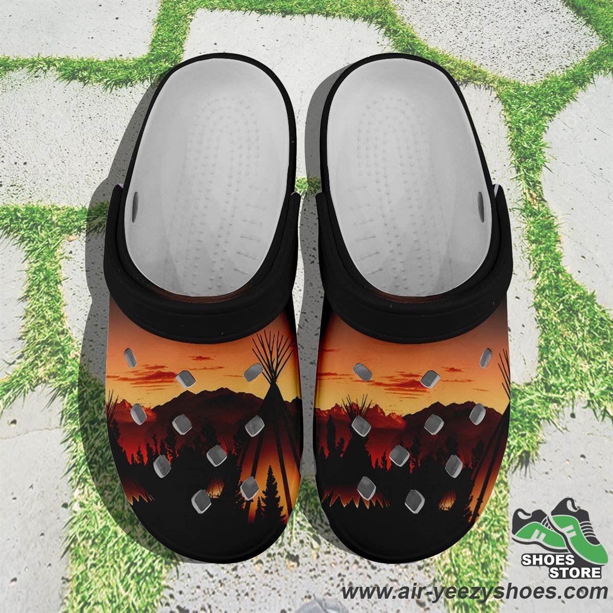 Sunset Tipis  Muddies Unisex Crocs Shoes