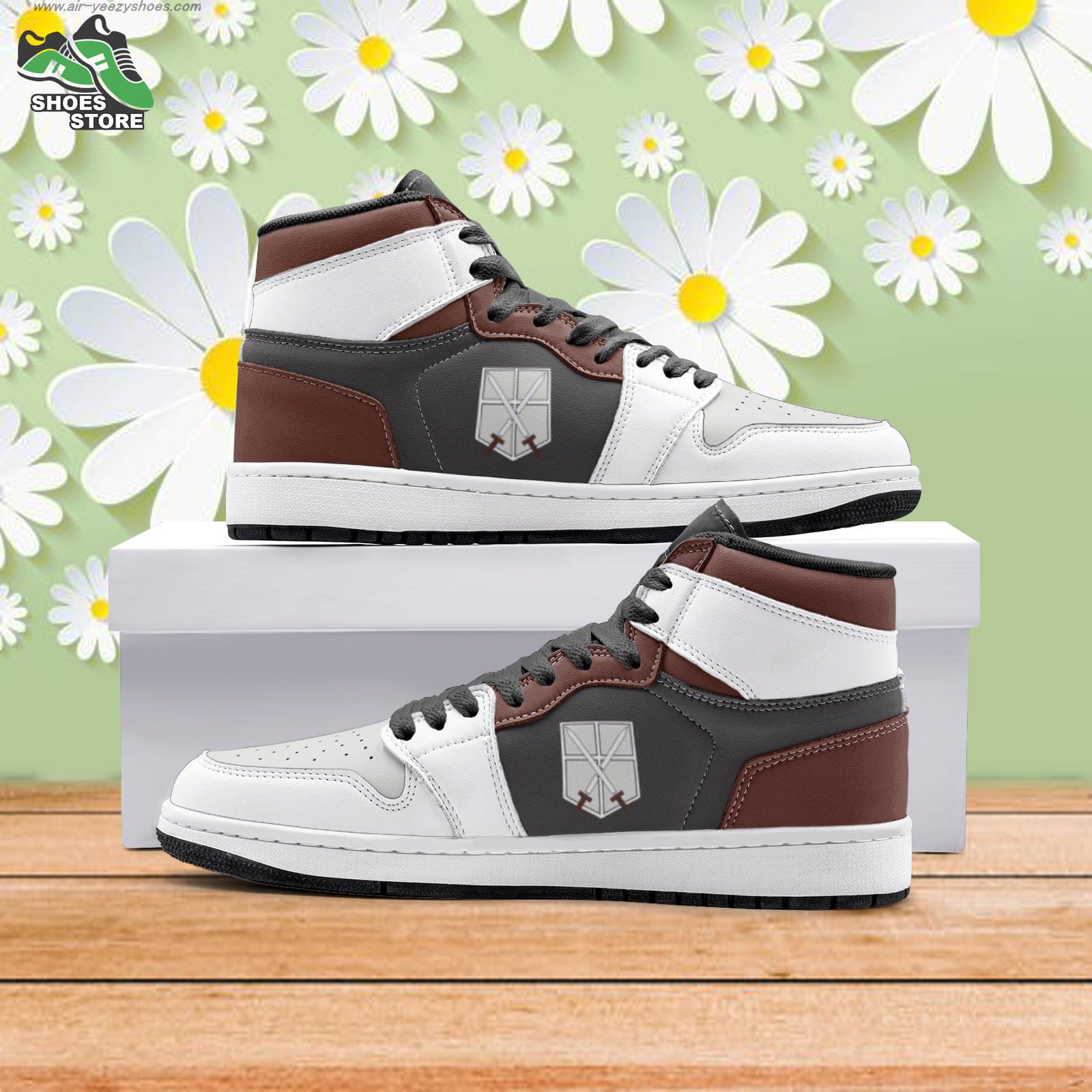 The Training Corps Attack on Titan Mid  Basketball Shoes Gift for Anime Fan