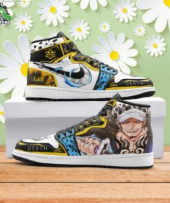 trafalgar law one piece mid 1 basketball shoes gift for anime fan 1 hhixcd