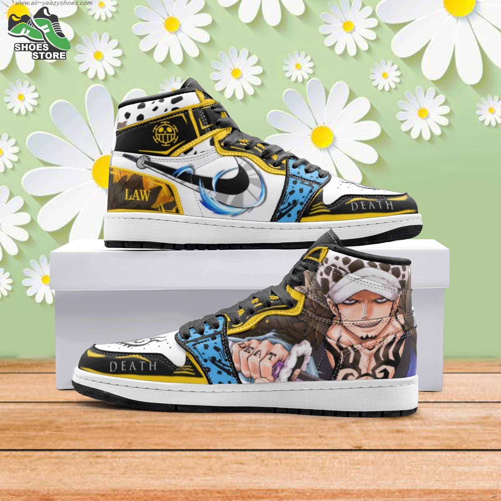 Trafalgar Law One Piece Mid  Basketball Shoes Gift for Anime Fan