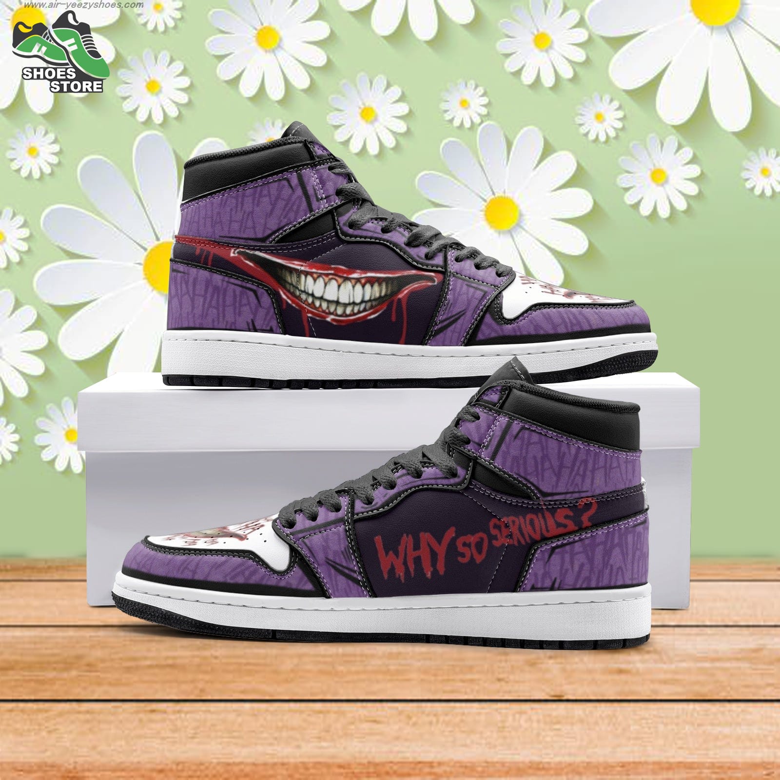Why So Serious The Joker Mid  Basketball Shoes Gift for Anime Fan