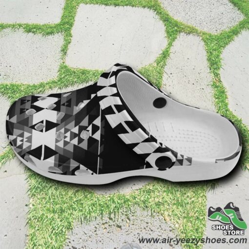 Writing on Stone Black and White Muddies Unisex Crocs Shoes
