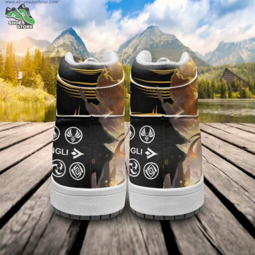 Zhongli Skill JD Air Force Sneakers, Anime Shoes for Genshin Impact Fans