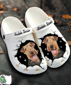 airedale terrier custom name crocs shoes love dog crocs 1 bp8xyq