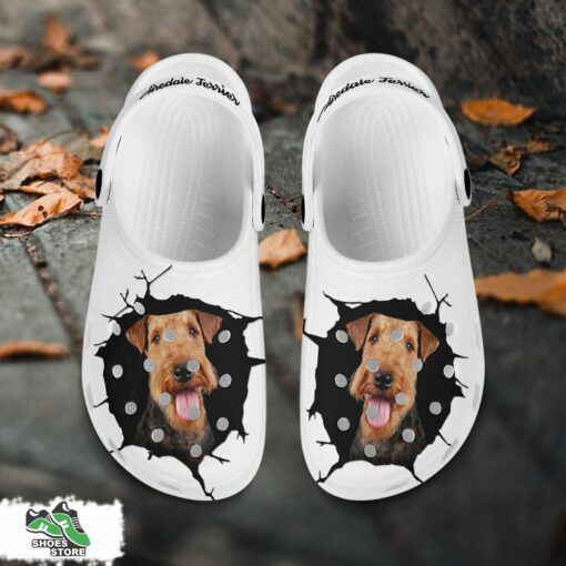 Airedale Terrier Custom Name Crocs Shoes, Love Dog Crocs