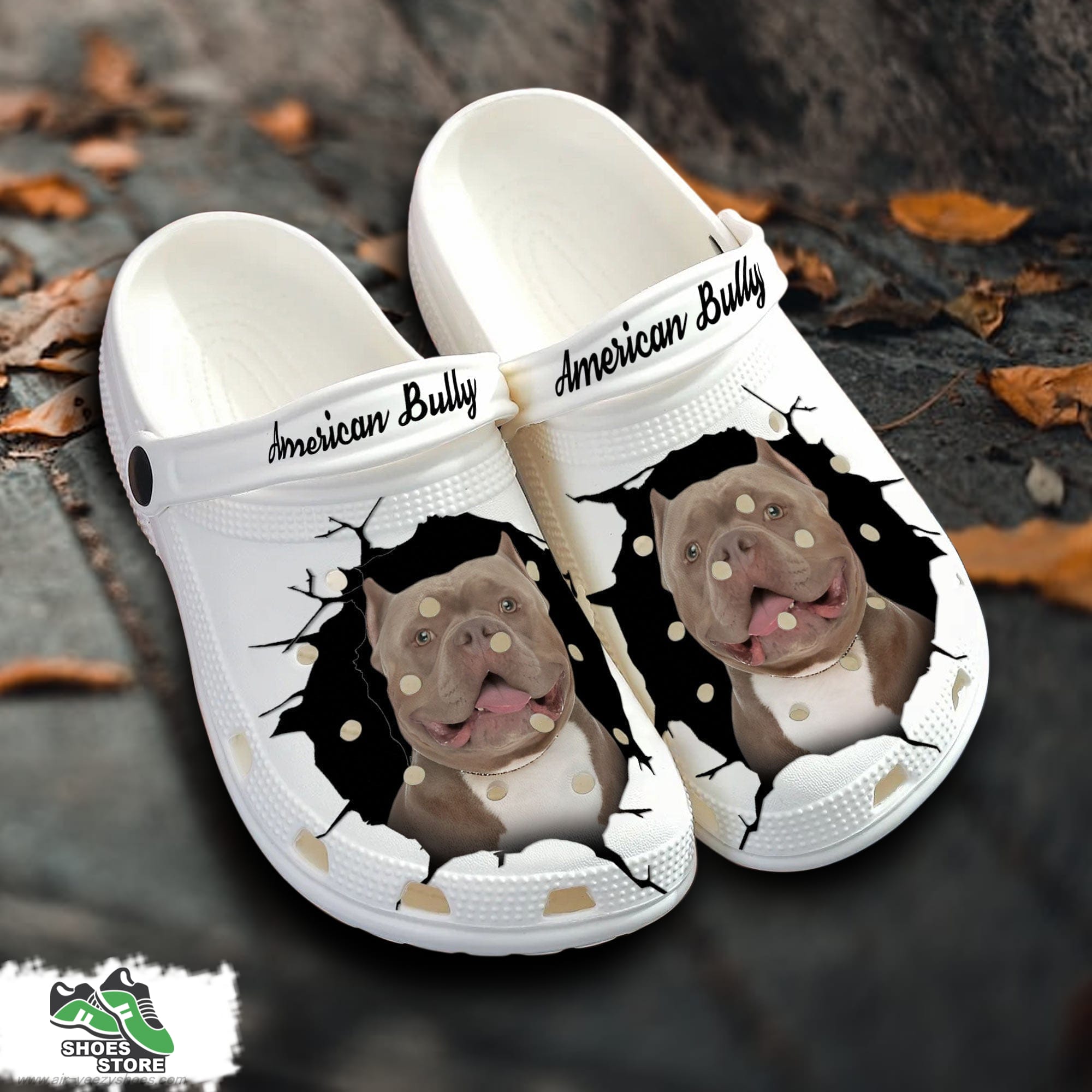 American Bully Custom Name Crocs Shoes Love Dog Crocs