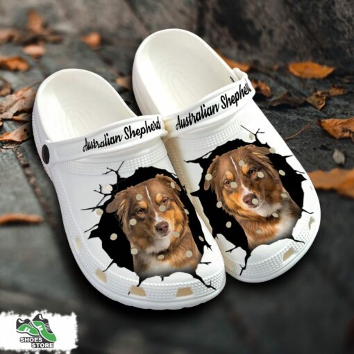 Australian Shepherd Custom Name Crocs Shoes, Love Dog Crocs