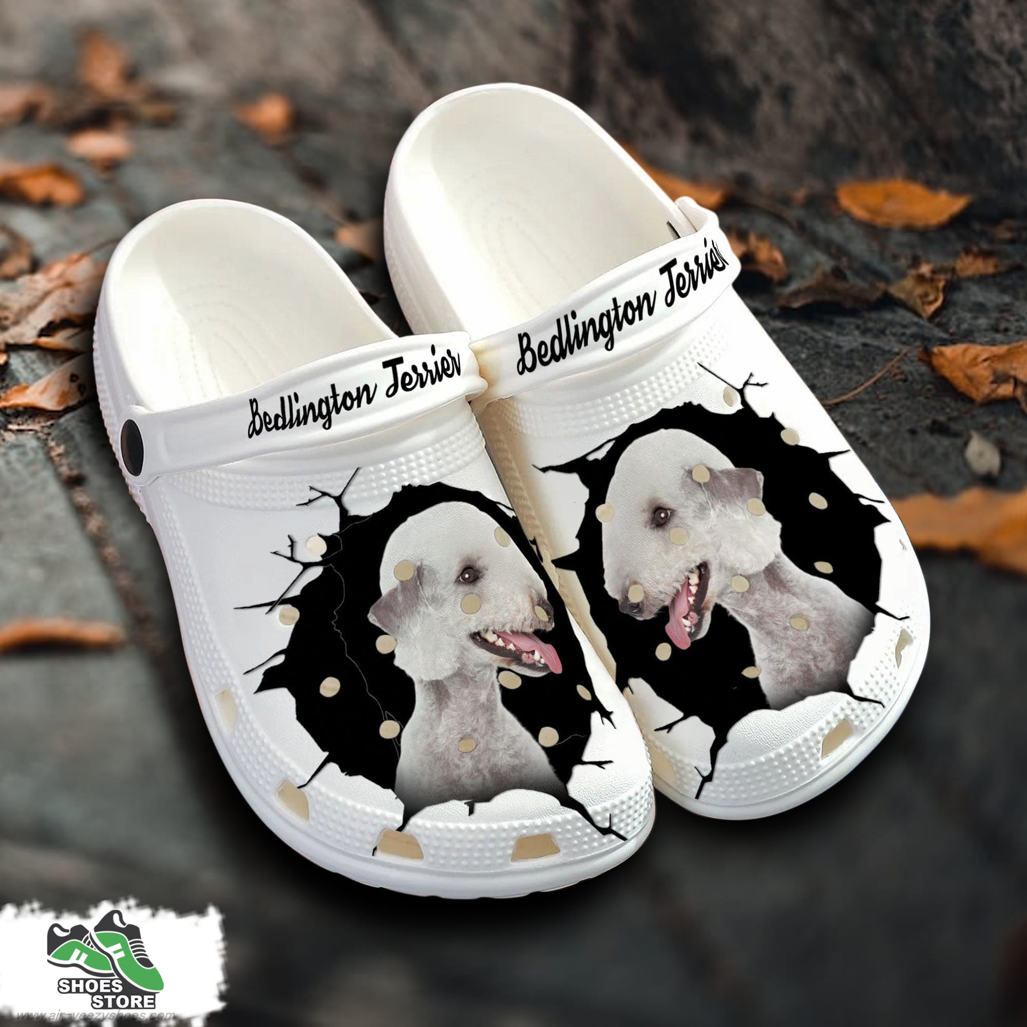 Bedlington Terrier Custom Name Crocs Shoes Love Dog Crocs