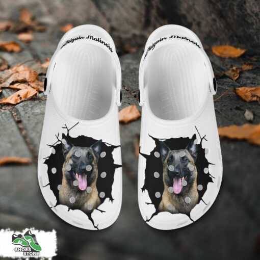Belgain Malinois Custom Name Crocs Shoes, Love Dog Crocs