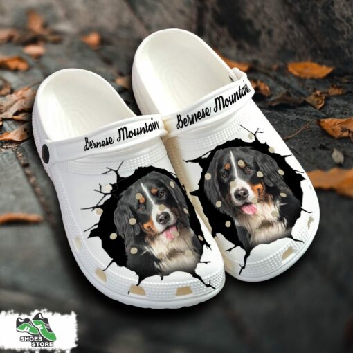 Bernese Mountain Custom Name Crocs Shoes, Love Dog Crocs