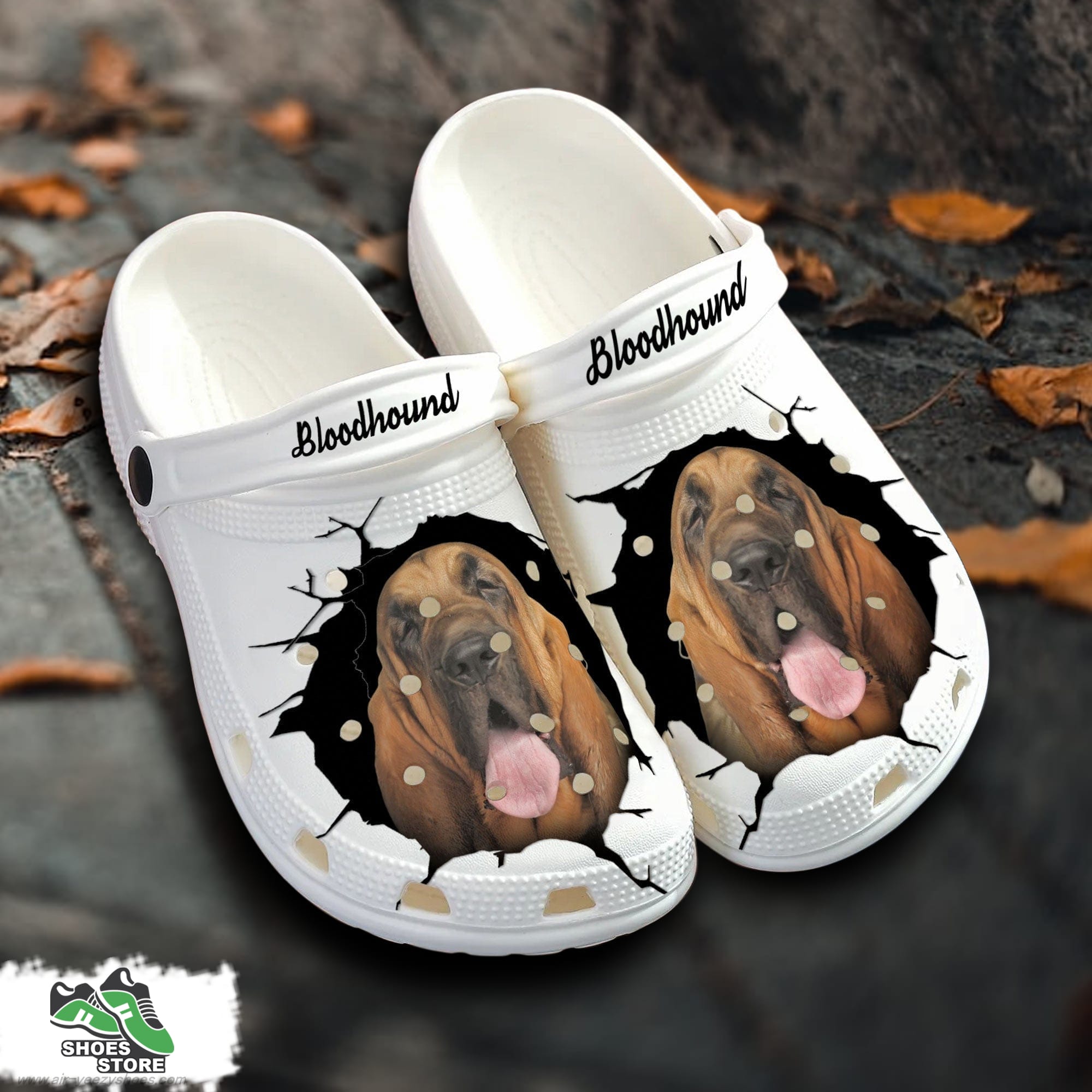 Bloodhound Custom Name Crocs Shoes Love Dog Crocs