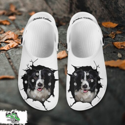 Border Collie Custom Name Crocs Shoes, Love Dog Crocs