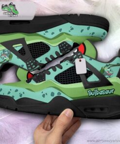 Bulbasaur Jordan 4 Sneakers, Gift Shoes for Anime Fan